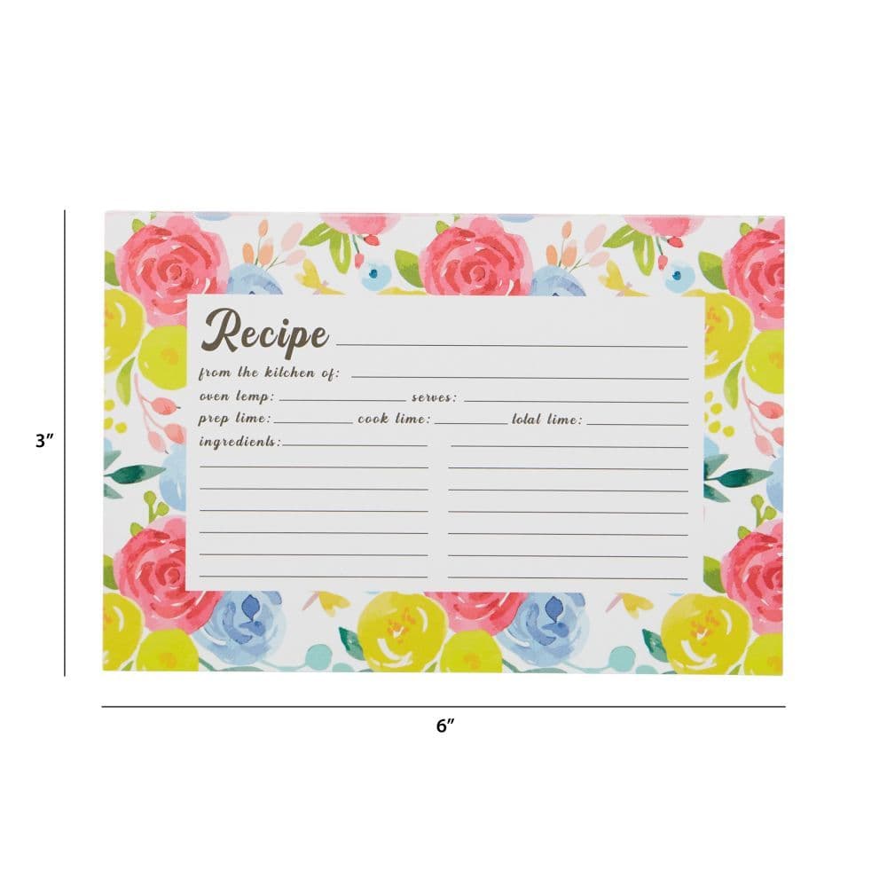 Floral Recipe Cards 60 count 5th Product Detail  Image width="1000" height="1000"