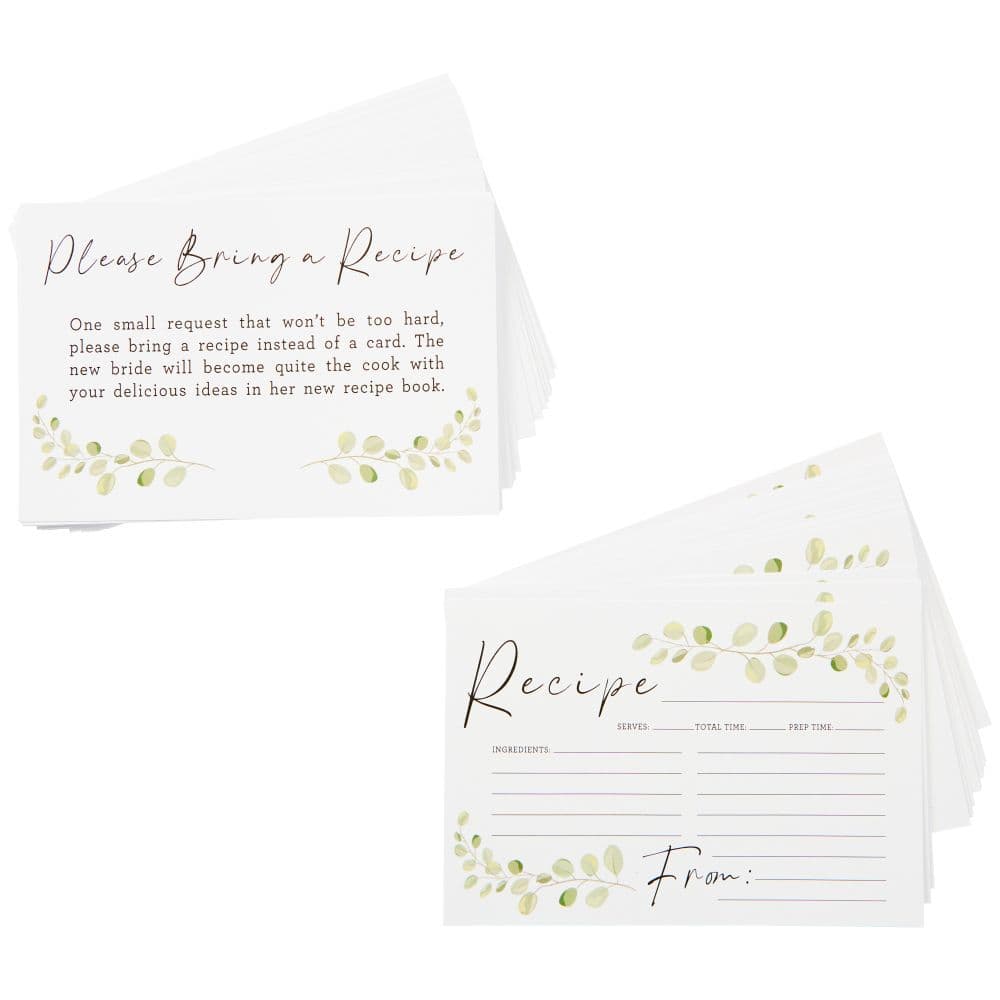 Wedding Shower Recipe Card Set 4th Product Detail  Image width="1000" height="1000"