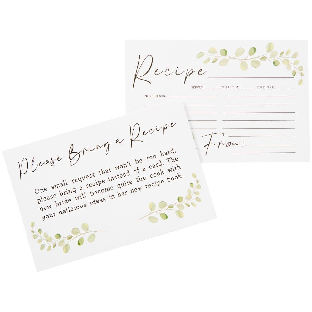 Wedding Shower Recipe Card Set 5th Product Detail  Image width="1000" height="1000"