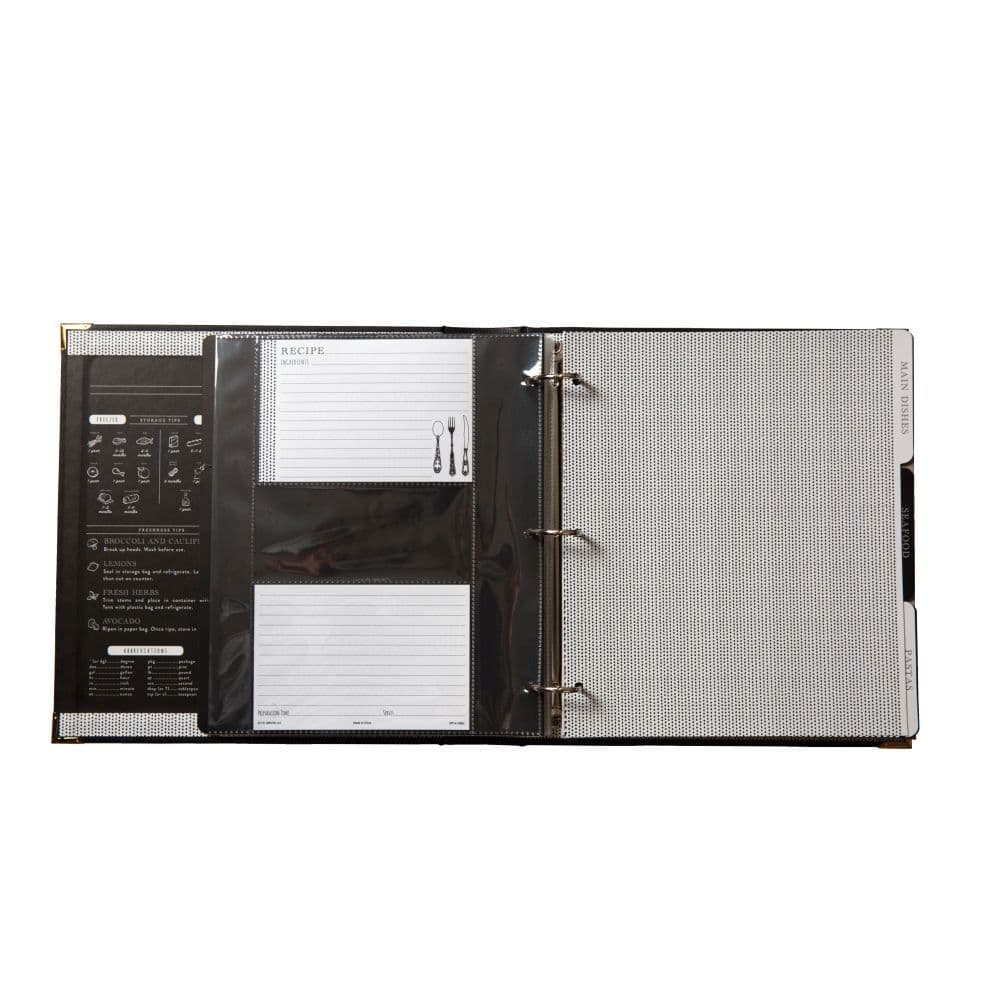 Black Leatherette Recipe Binder 2nd Product Detail  Image width=&quot;1000&quot; height=&quot;1000&quot;