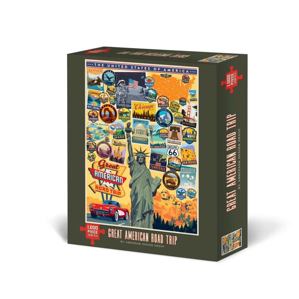 Great American Road Trip 1000 Piece Puzzle Main Product  Image width=&quot;1000&quot; height=&quot;1000&quot;