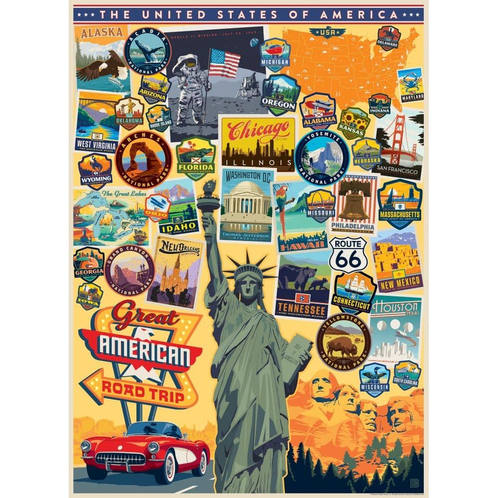 Great American Road Trip 1000 Piece Puzzle 2nd Product Detail  Image width=&quot;1000&quot; height=&quot;1000&quot;