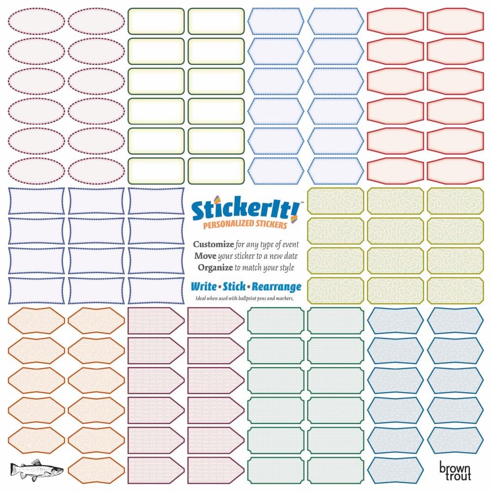 Plain Wall Calendar Sticker Sheets Calendars Com