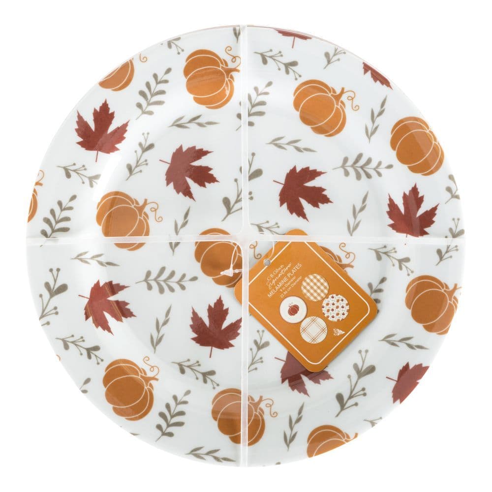 Hello Fall Melamine Appetizer Plates Main Product  Image width="1000" height="1000"