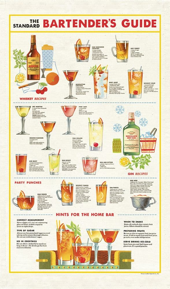 Bartender Tea Towel Main Image of Towel width="1000" height="1000"