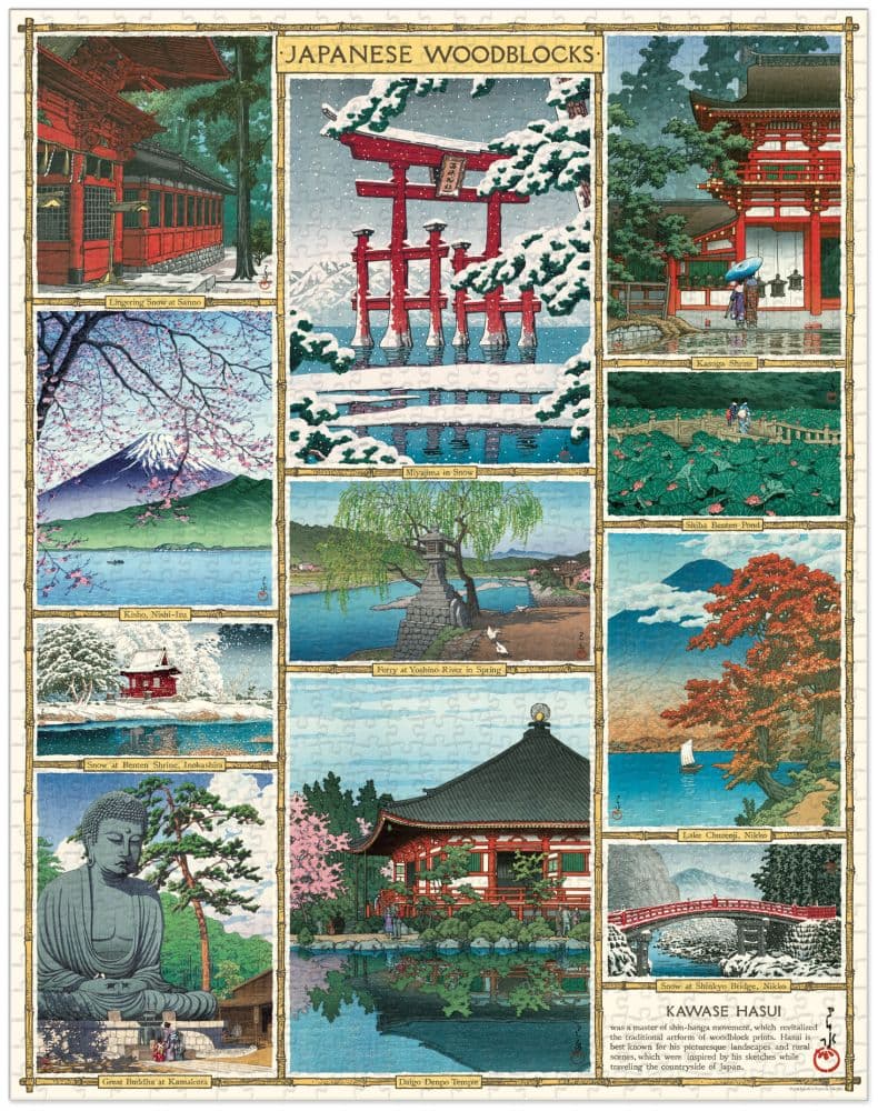 Japanese Woodblock 1000 Piece Puzzle finished  Image width=&quot;1000&quot; height=&quot;1000&quot;