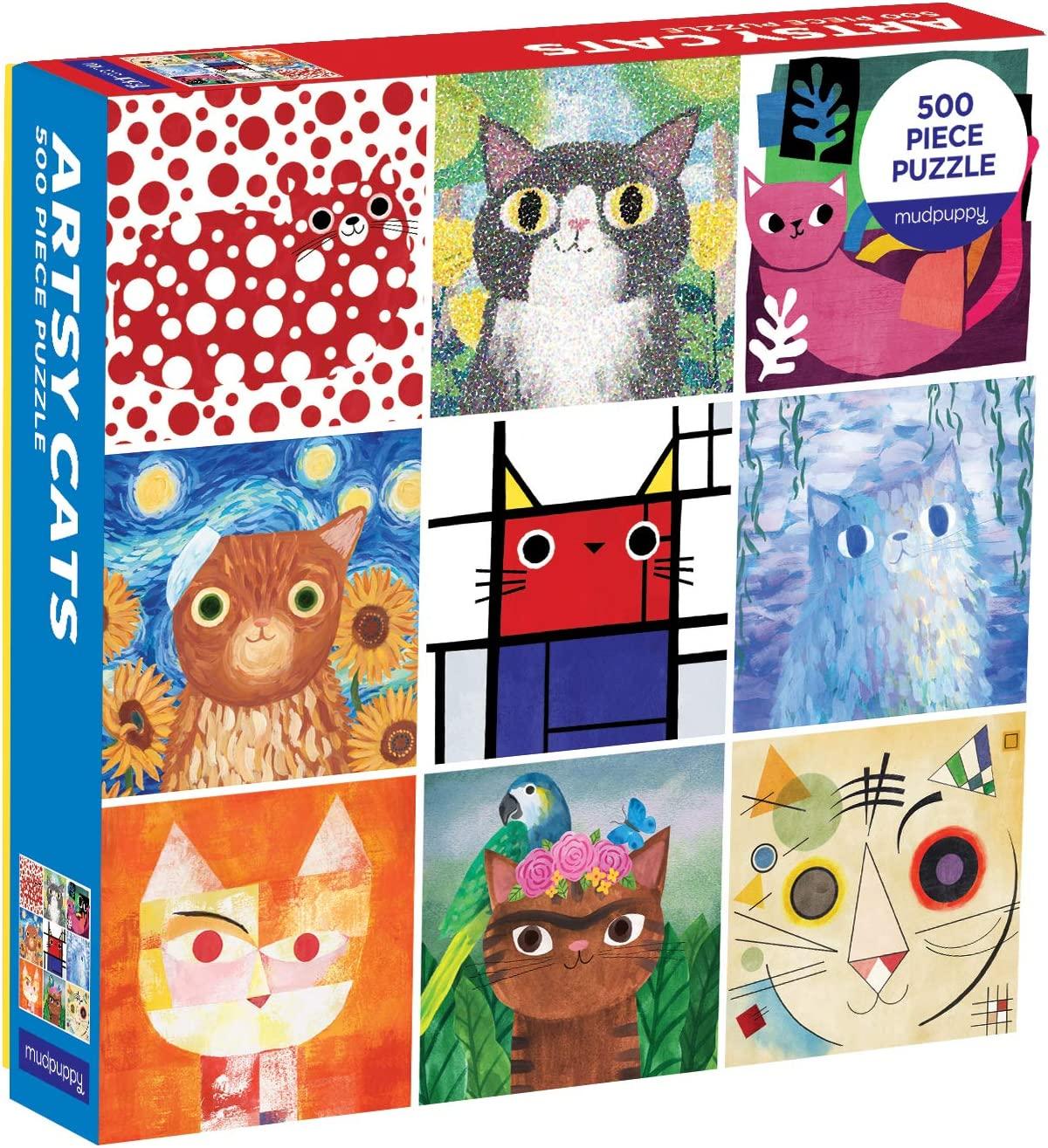 Artsy Cats 500 Piece Family Puzzle - Calendars.com