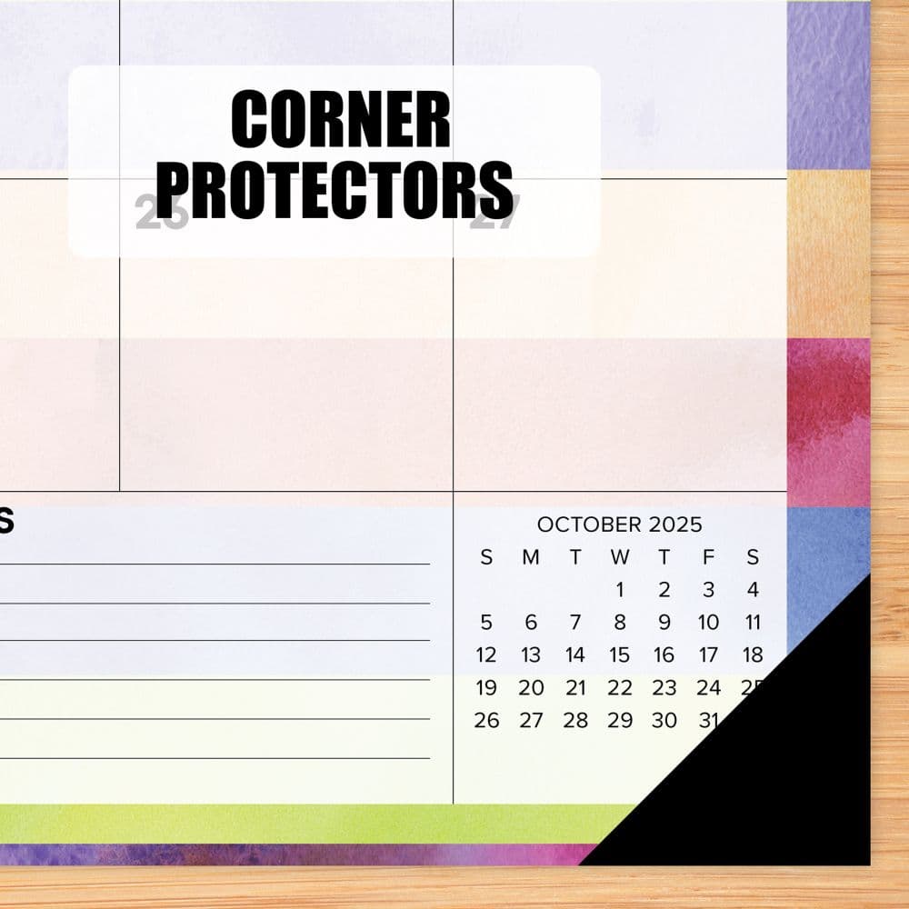 Watercolor Stripes 22x17 2025 Desk Pad
