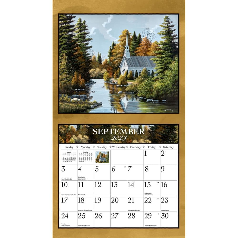 Country Churches 2023 Wall Calendar - Calendars.com