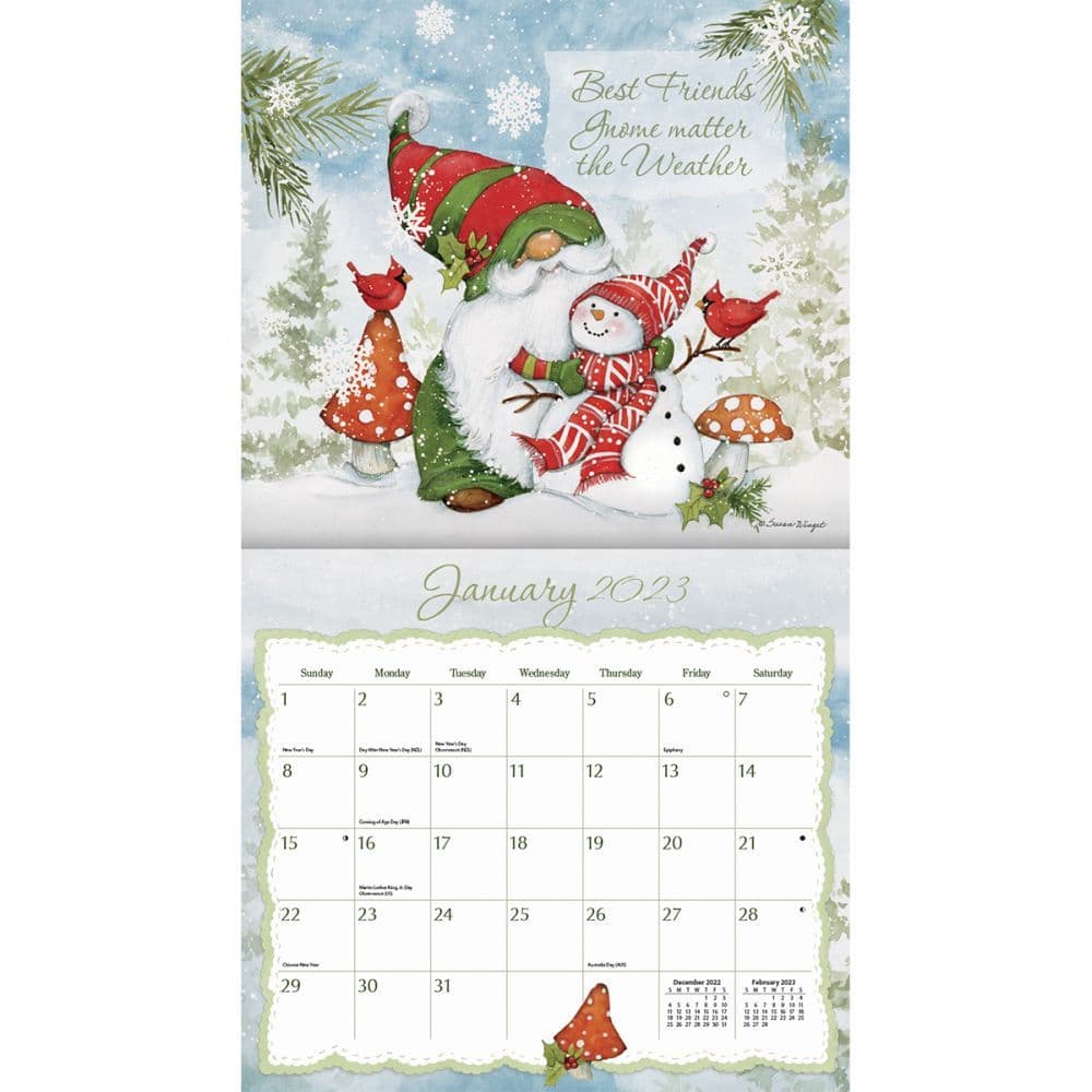 Gnome Sweet Gnome 2023 Wall Calendar - Calendars.com