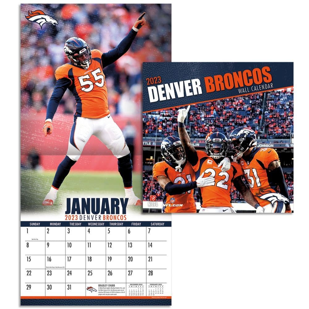 NFL Denver Broncos 2023 Mini Wall Calendar - Calendars.com