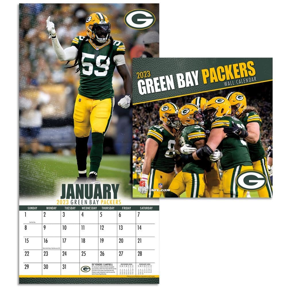 Green Bay Packers 2023 Wall Calendar 12 X 12 Inch