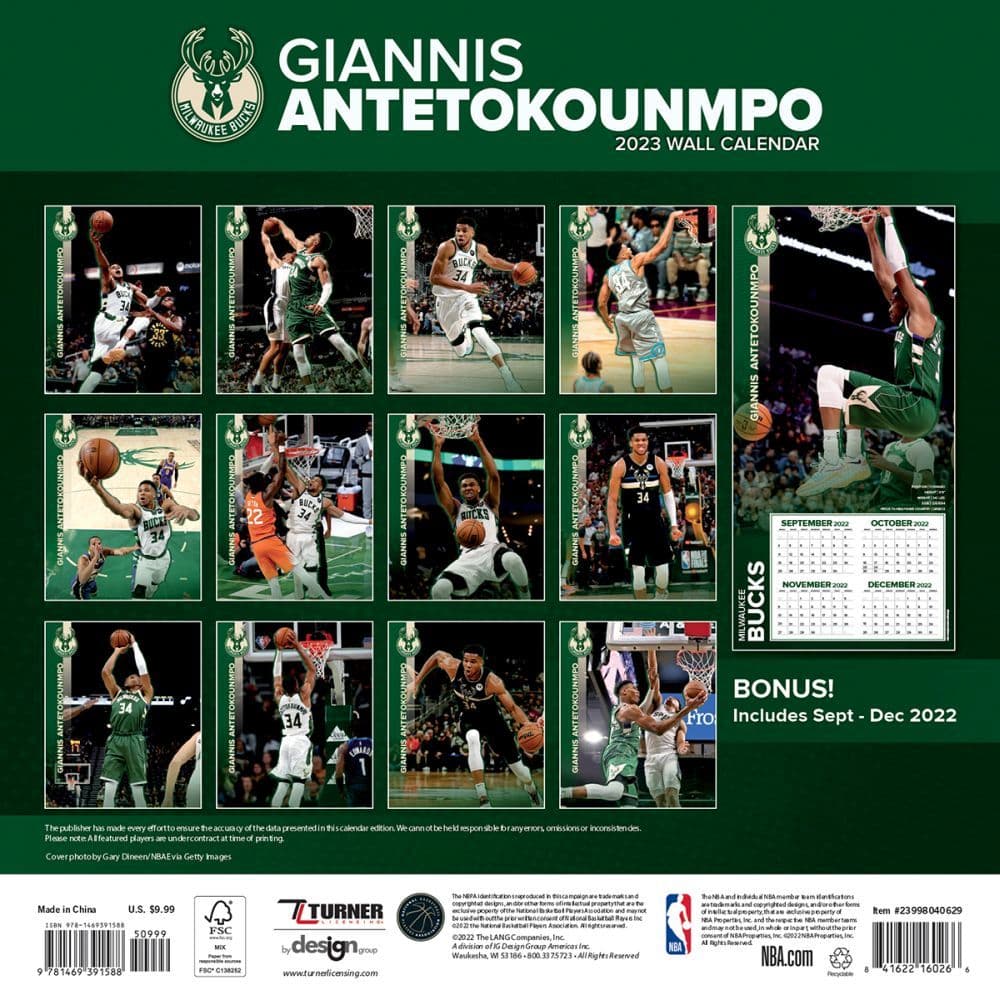2024 NBA Dunks - Square Wall Calendar - Sports Calendars by LANG