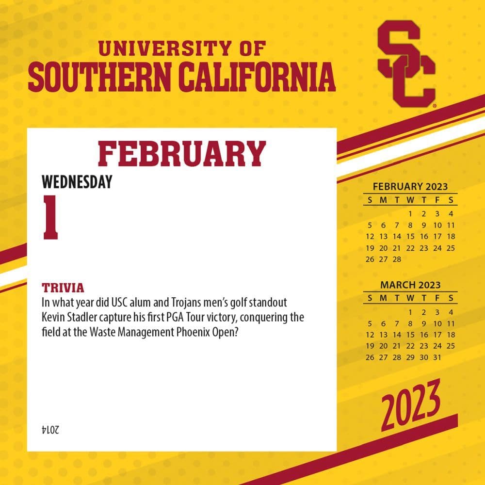 Usc Calendar 2023 Spring Printable Calendar 2023