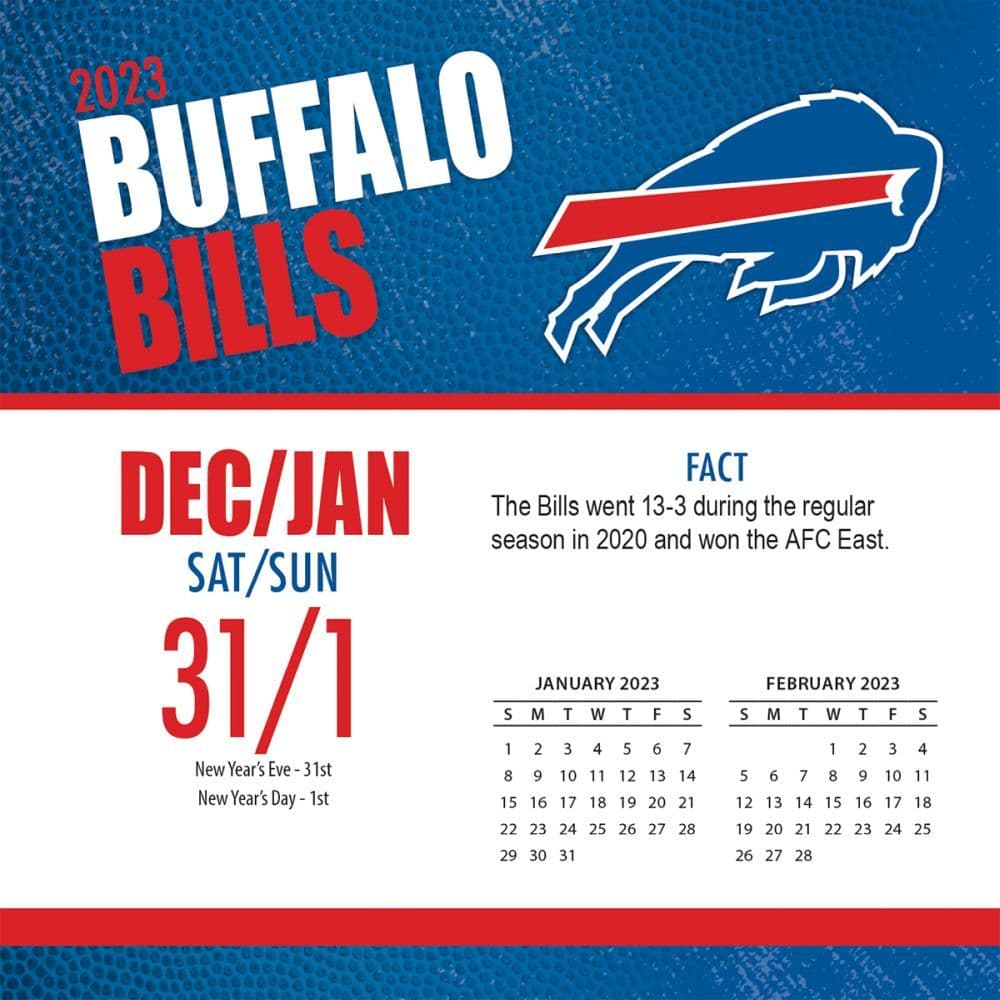buffalo bills calendar 2023
