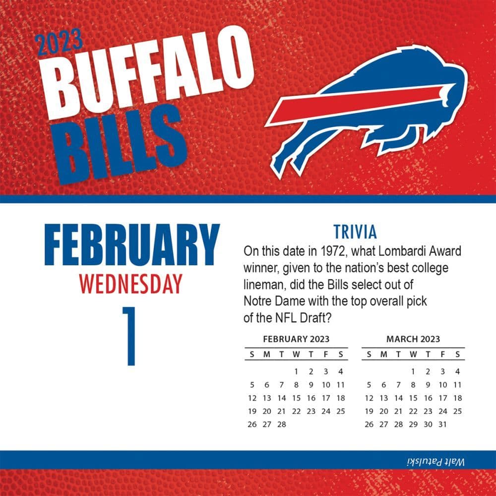 Buffalo Bills 2023 Desk Calendar