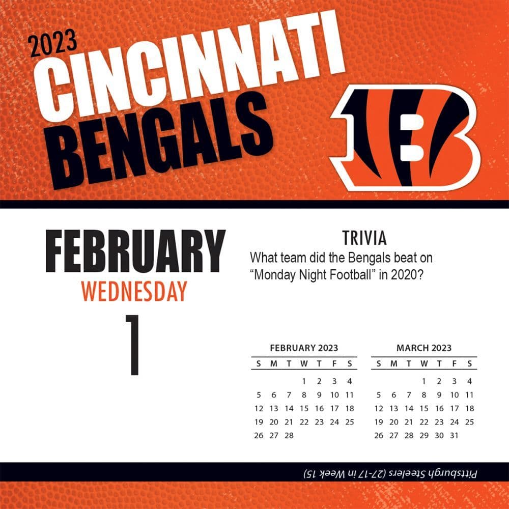 Cincinnati Bengals 2023 Desk Calendar - Calendars.com