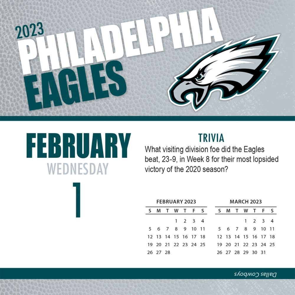 Philadelphia Eagles 2023 Desk Calendar - Calendars.com