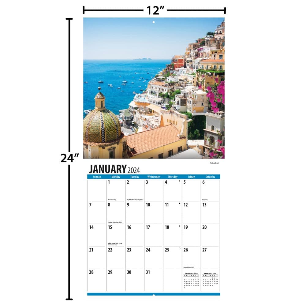 Italy 2024 Wall Calendar