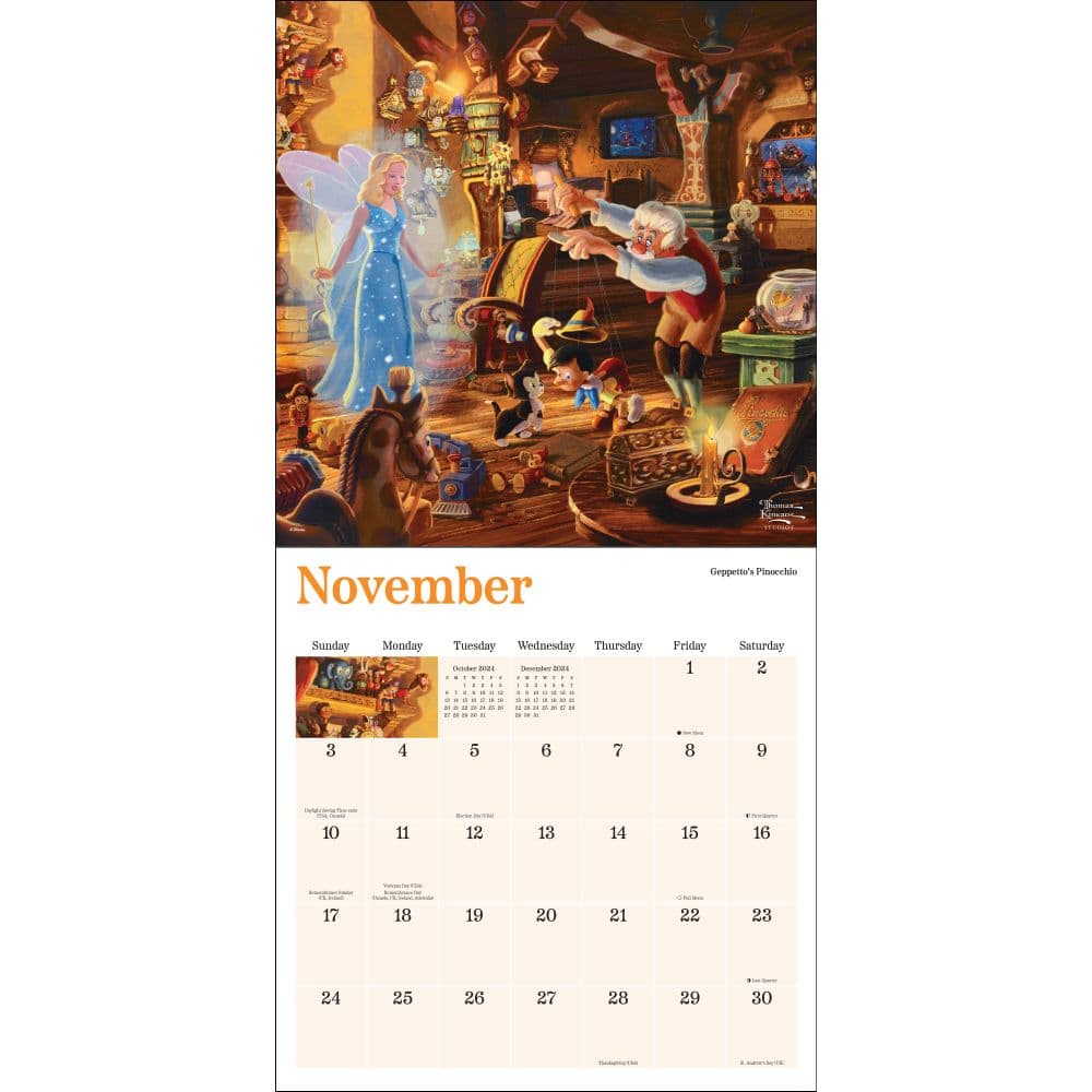 Kinkade Disney Collection 2024 Wall Calendar Alternate Image 4 width=&quot;1000&quot; height=&quot;1000&quot;