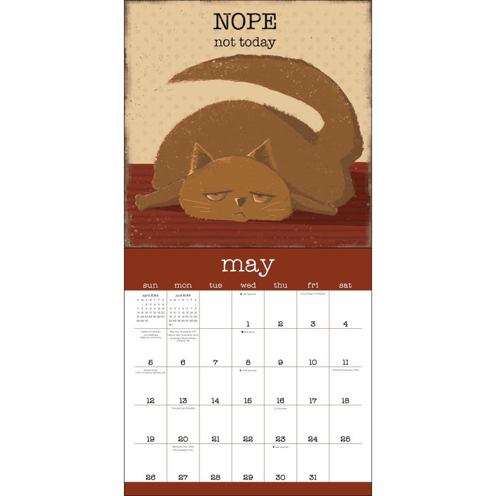 Snarky Cats DiPaolo 2024 Wall Calendar