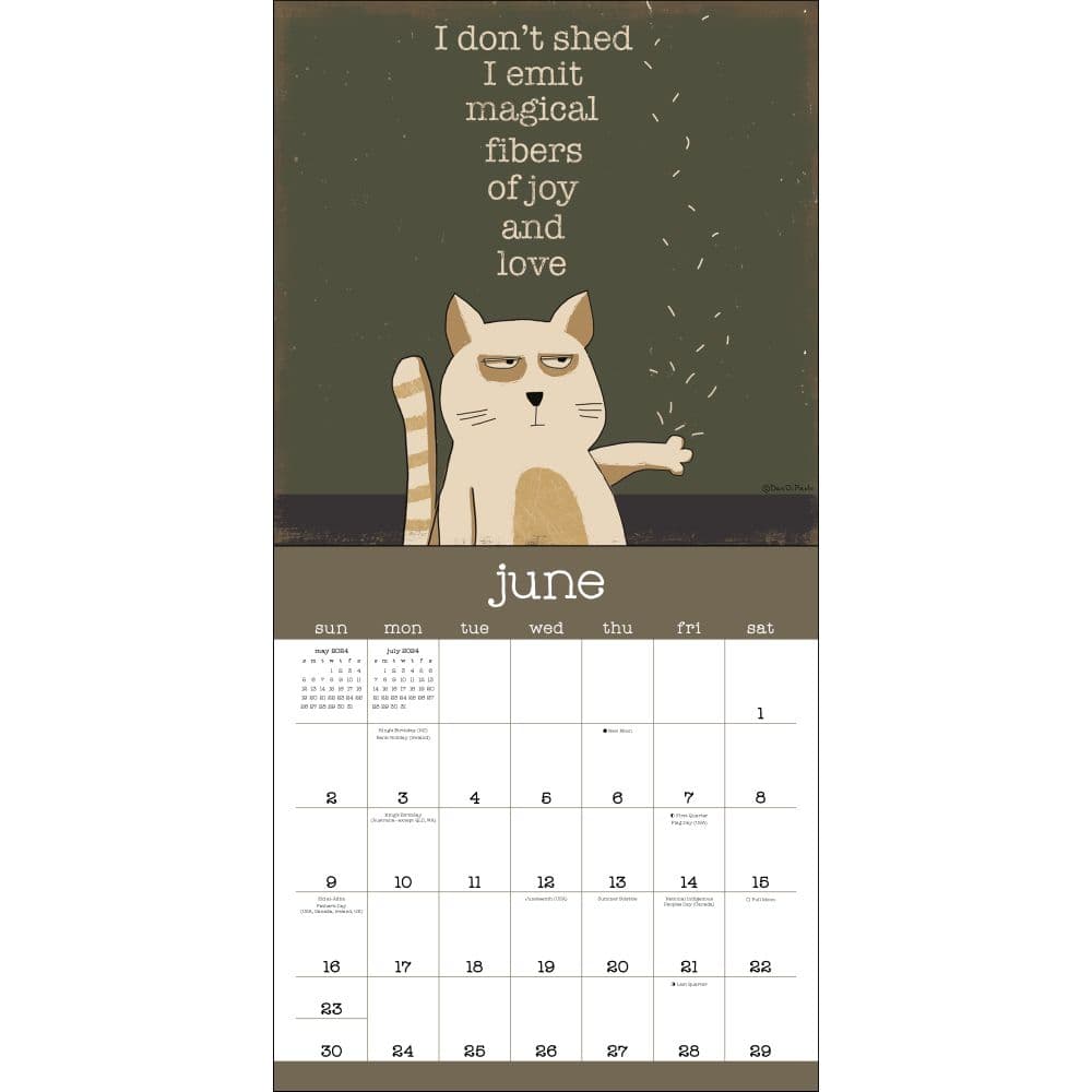 Snarky Cats DiPaolo 2024 Wall Calendar