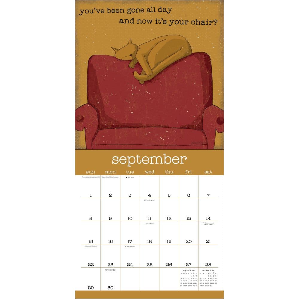 Snarky Cats DiPaolo 2024 Wall Calendar