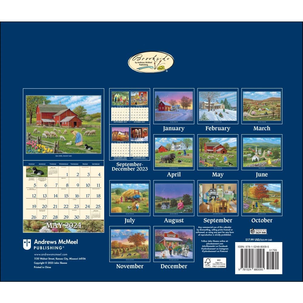 Country Seasons Sloane 2024 Wall Calendar Alternate Image 1 width=&quot;1000&quot; height=&quot;1000&quot;