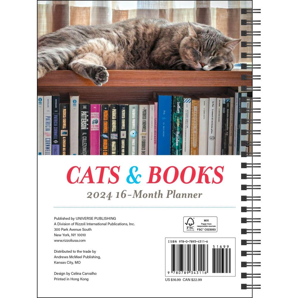 Cats and Books Weekly 2024 Planner Alternate Image 1 width=&quot;1000&quot; height=&quot;1000&quot;