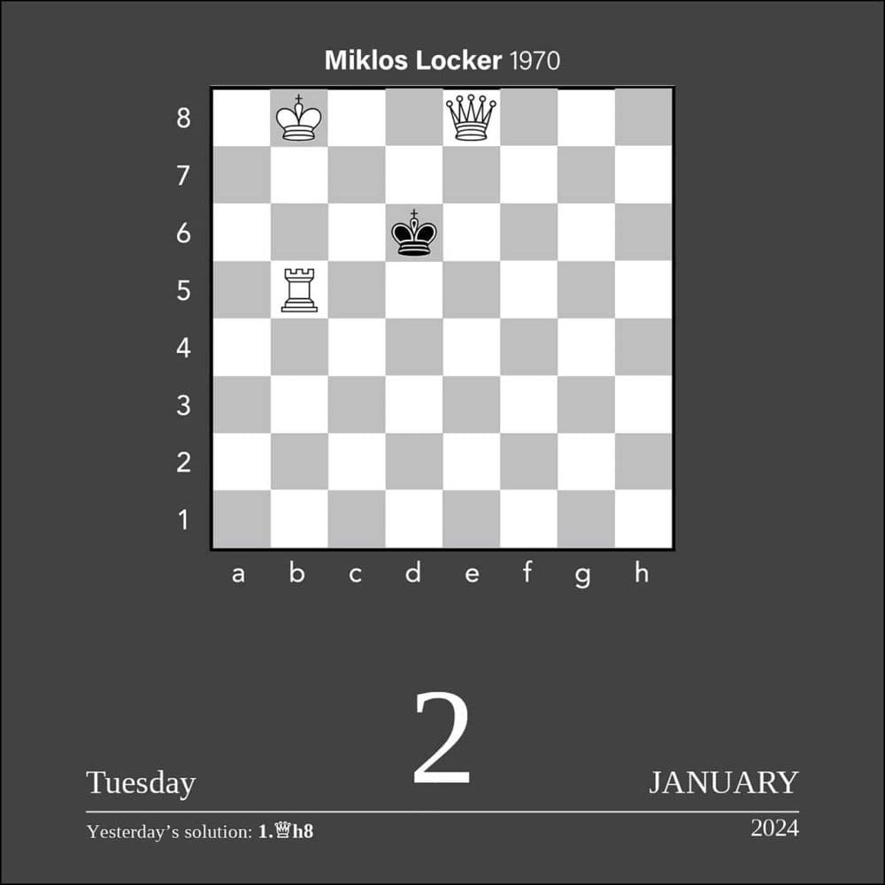 Chess 2024 Desk Calendar