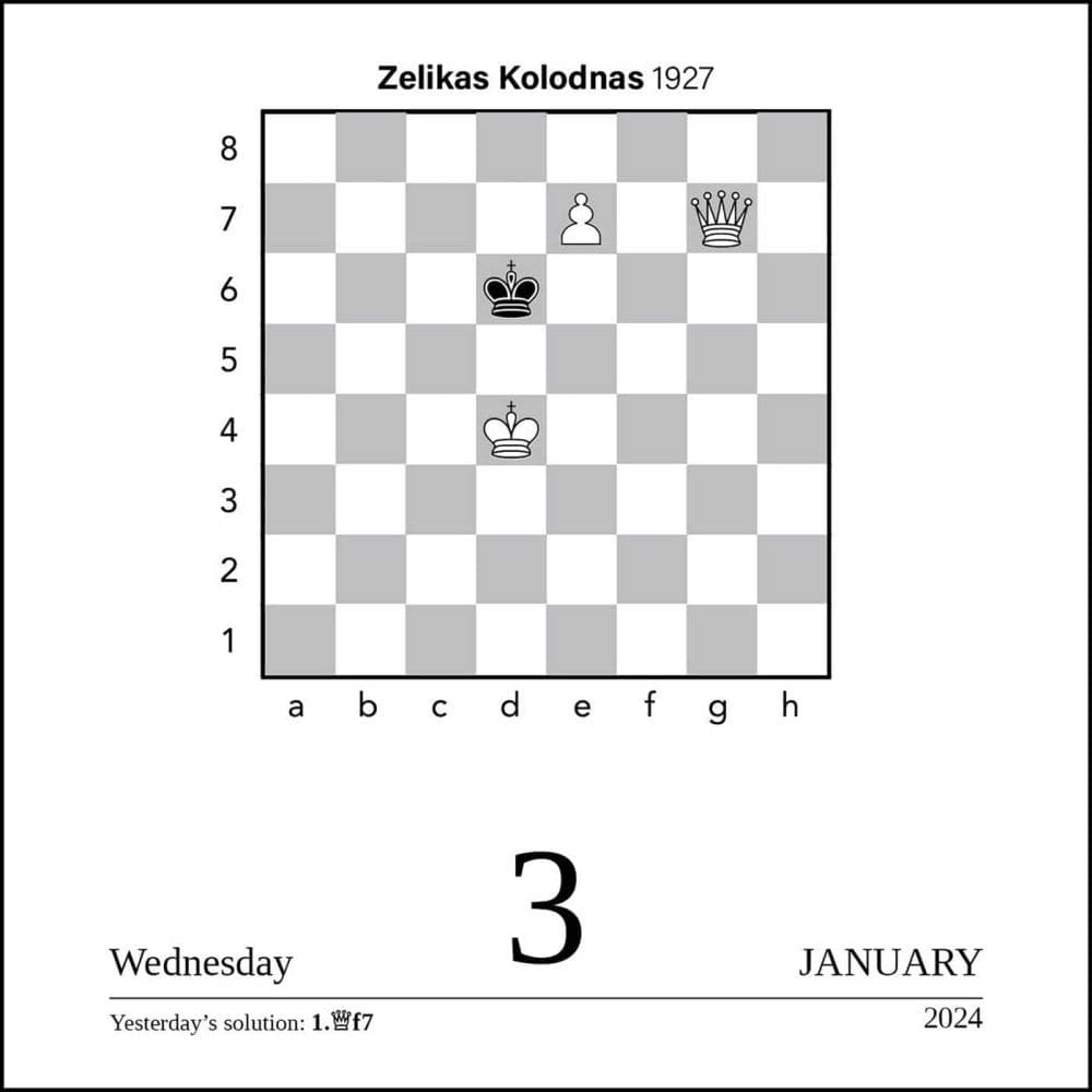 Chess 2024 Desk Calendar Alternate Image 4 width=&quot;1000&quot; height=&quot;1000&quot;