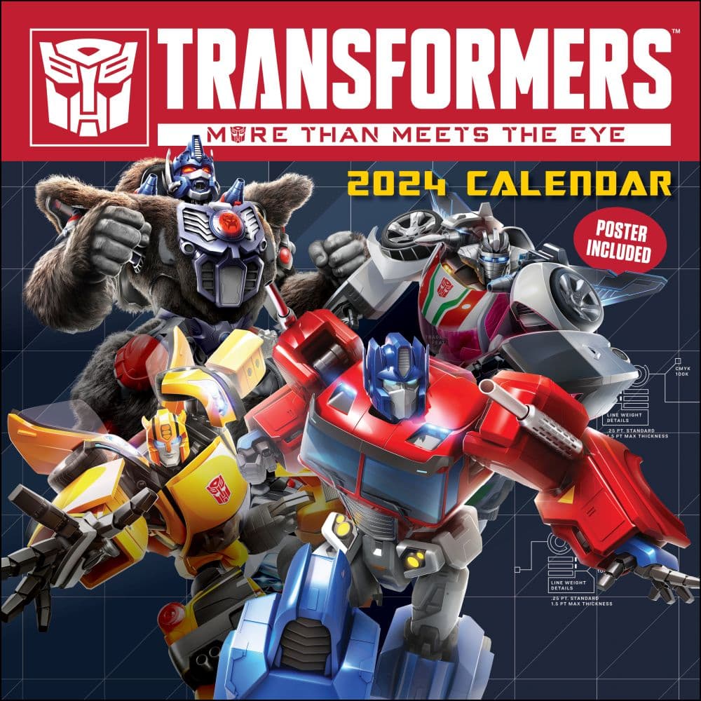 Transformers Generations 2024 Wall Calendar Main Image width="1000" height="1000"
