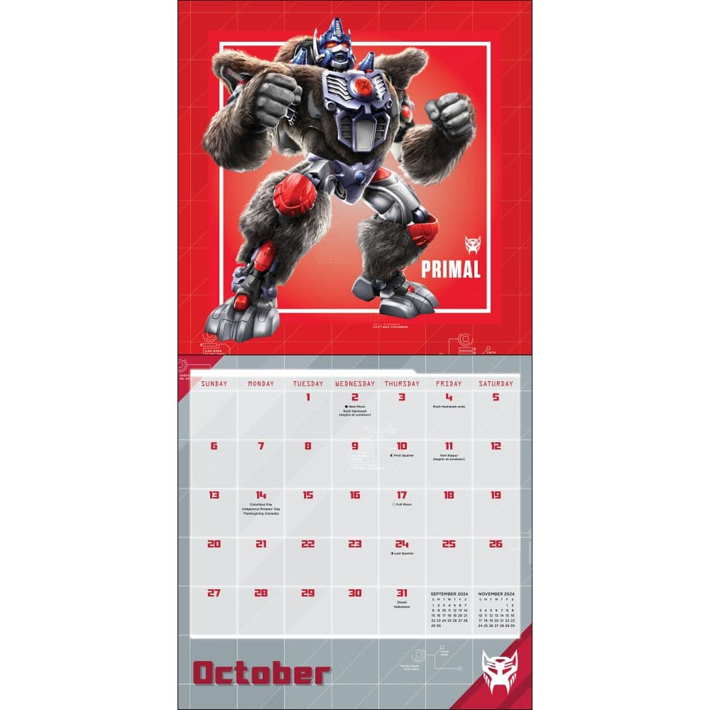 Transformers Generations 2024 Wall Calendar Alternate Image 3 width="1000" height="1000"