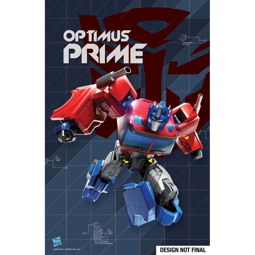 Transformers Generations 2025 Wall Calendar