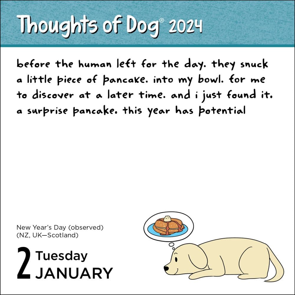 Thoughts of Dog 2024 Desk Calendar Alternate Image 2 width=&quot;1000&quot; height=&quot;1000&quot;
