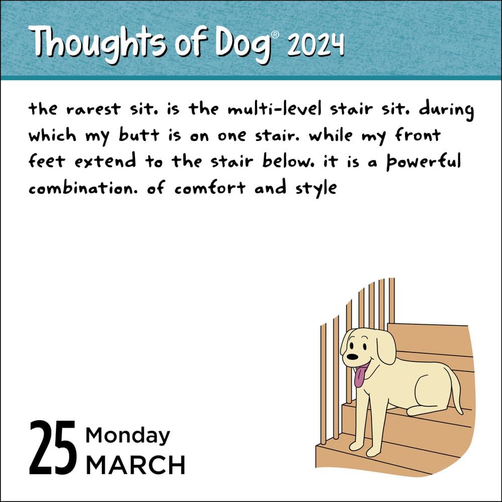 Thoughts of Dog 2024 Desk Calendar Alternate Image 4 width=&quot;1000&quot; height=&quot;1000&quot;