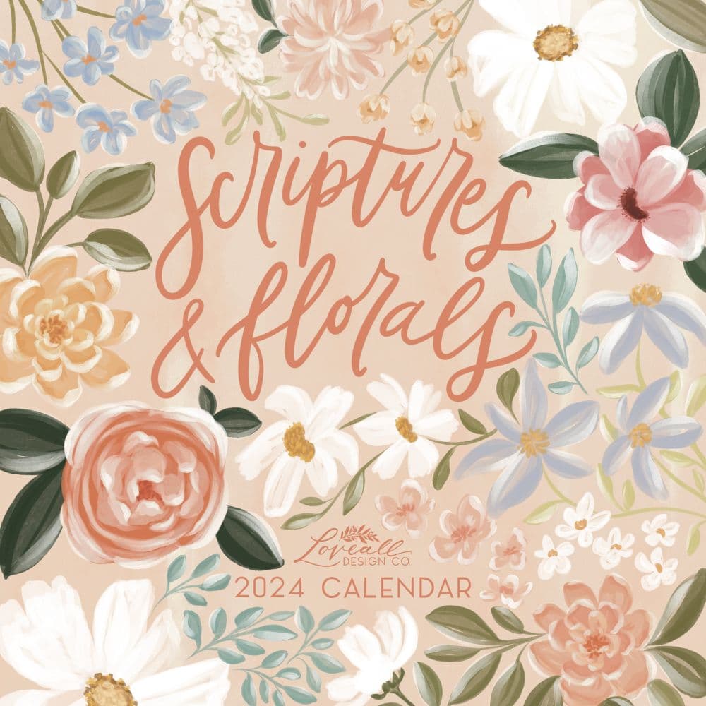 Scriptures & Florals 2024 Wall Calendar