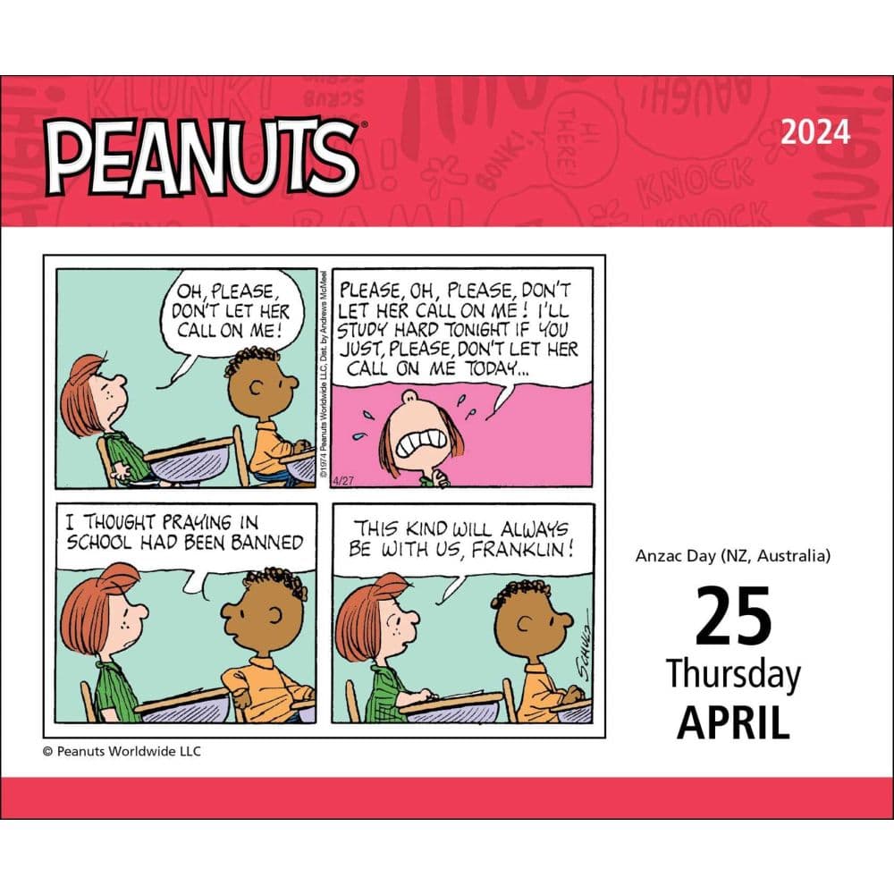 Peanuts 2024 Desk Calendar