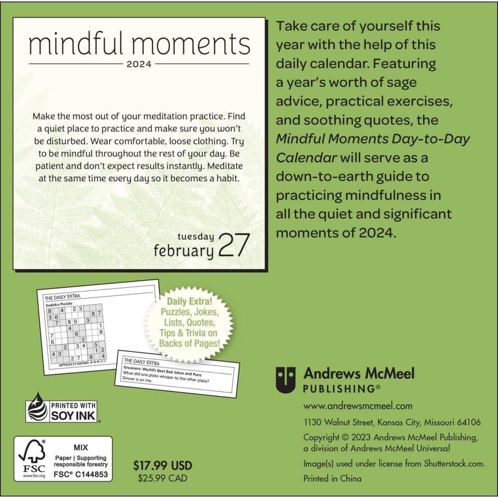 Mindful Moments 2024 Desk Calendar Alternate Image 1 width=&quot;1000&quot; height=&quot;1000&quot;