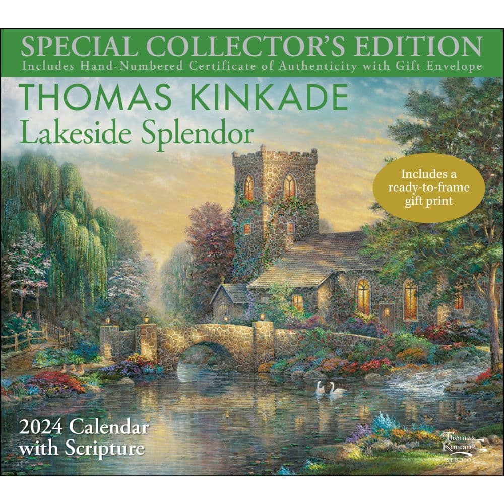 Kinkade Collectors Edition With Scripture 2024 Wall Calendar   202400002226 