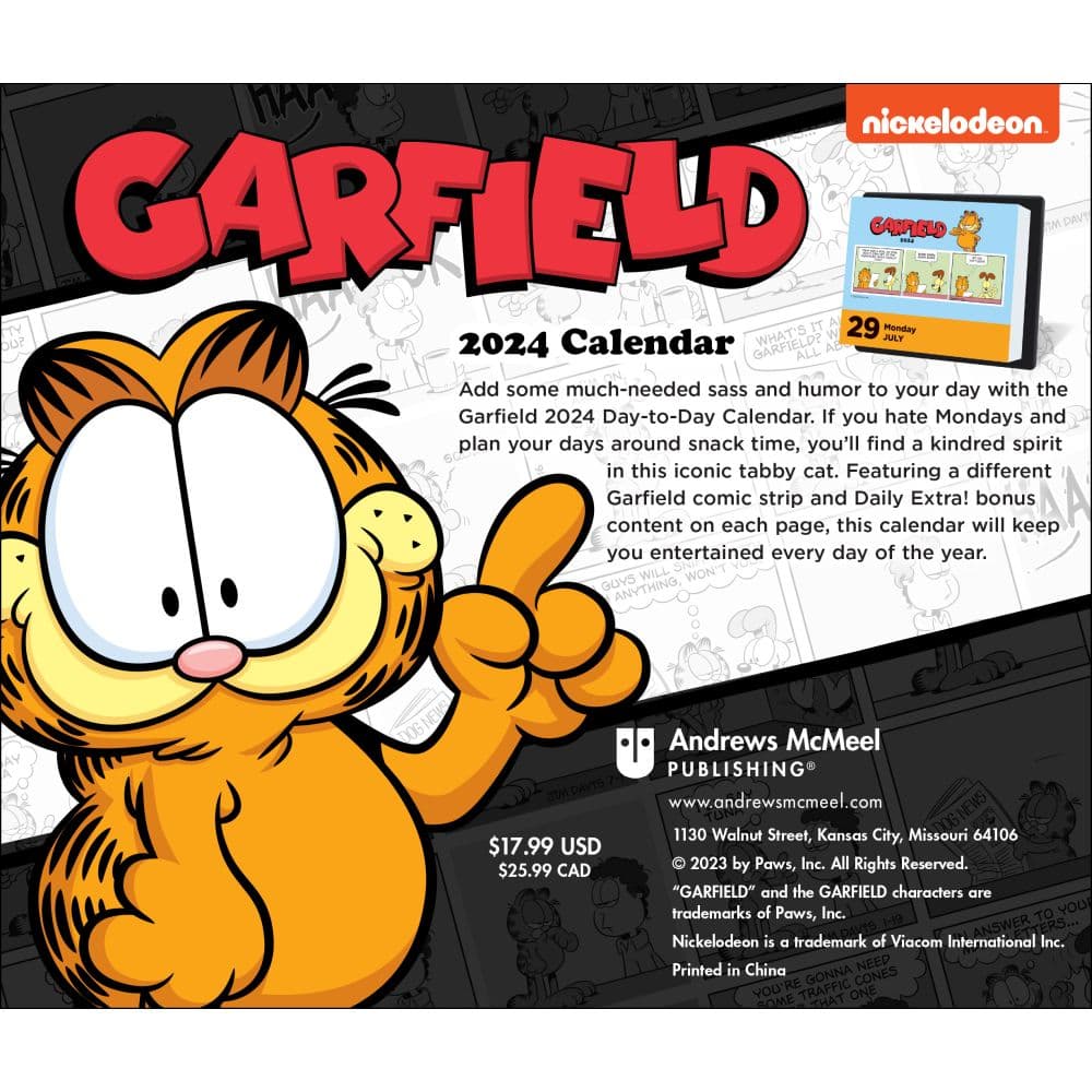 Garfield 2025 Desk Calendar