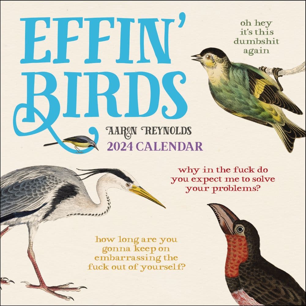 Effin Birds 2024 Wall Calendar Main Image width="1000" height="1000"