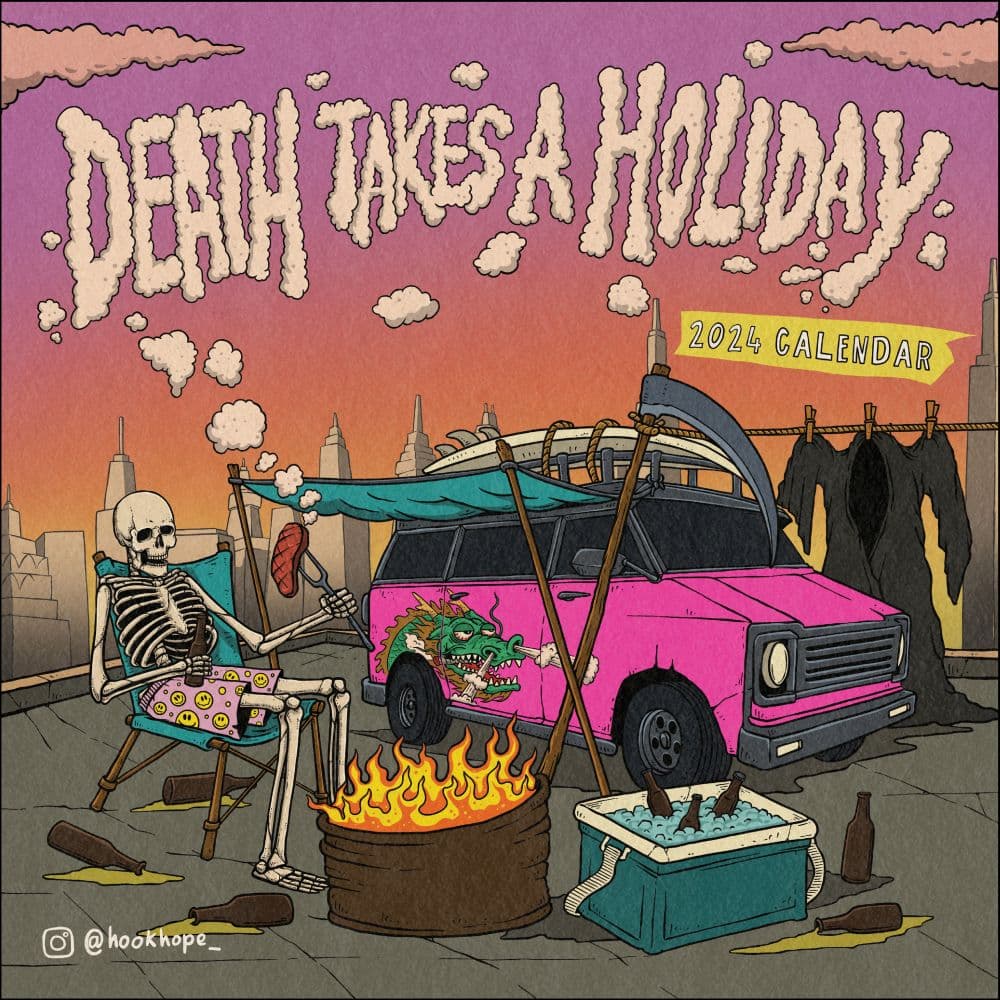 Death Takes a Holiday 2024 Wall Calendar Main Image width=&quot;1000&quot; height=&quot;1000&quot;