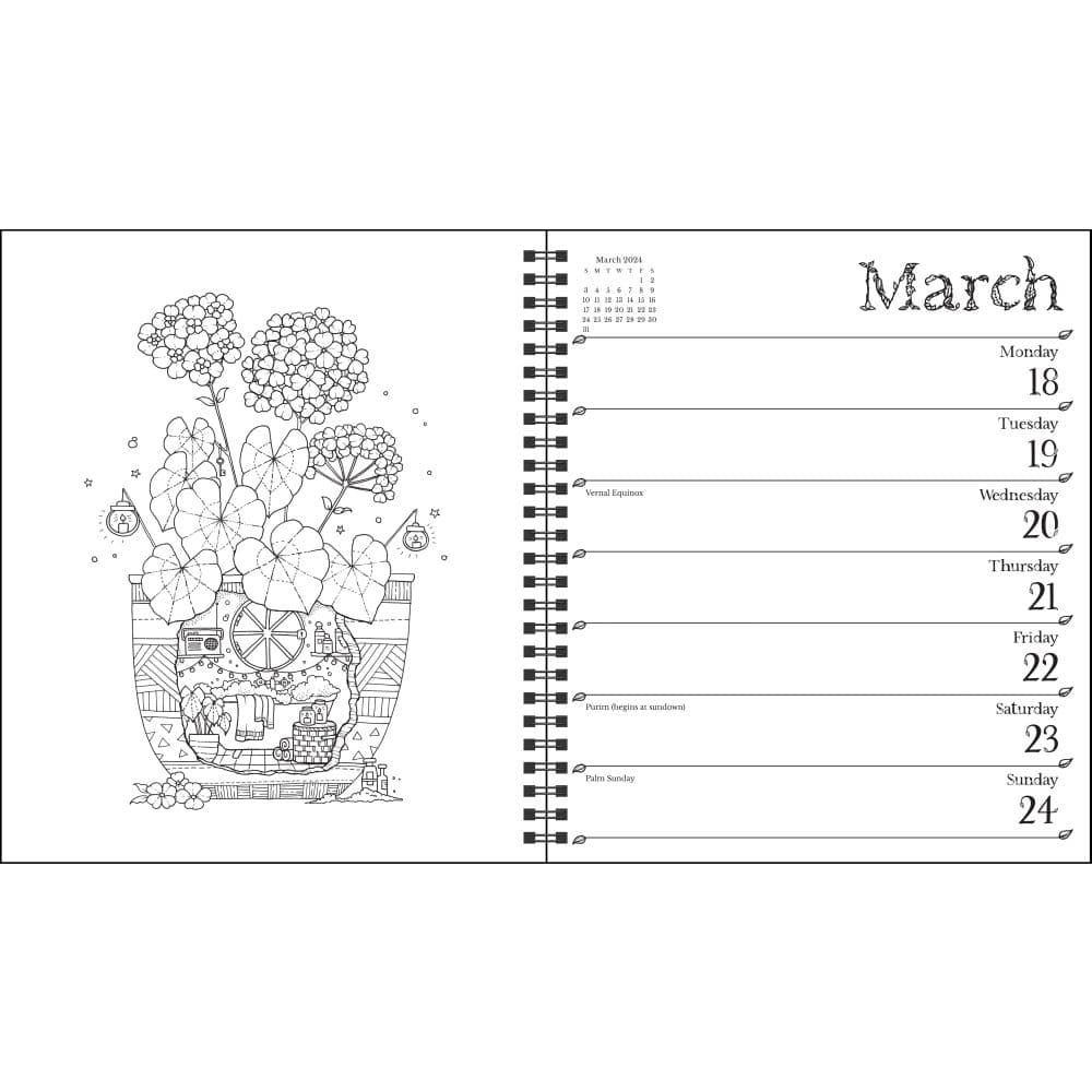 Basford Coloring 2024 Planner Alternate Image 3 width="1000" height="1000"