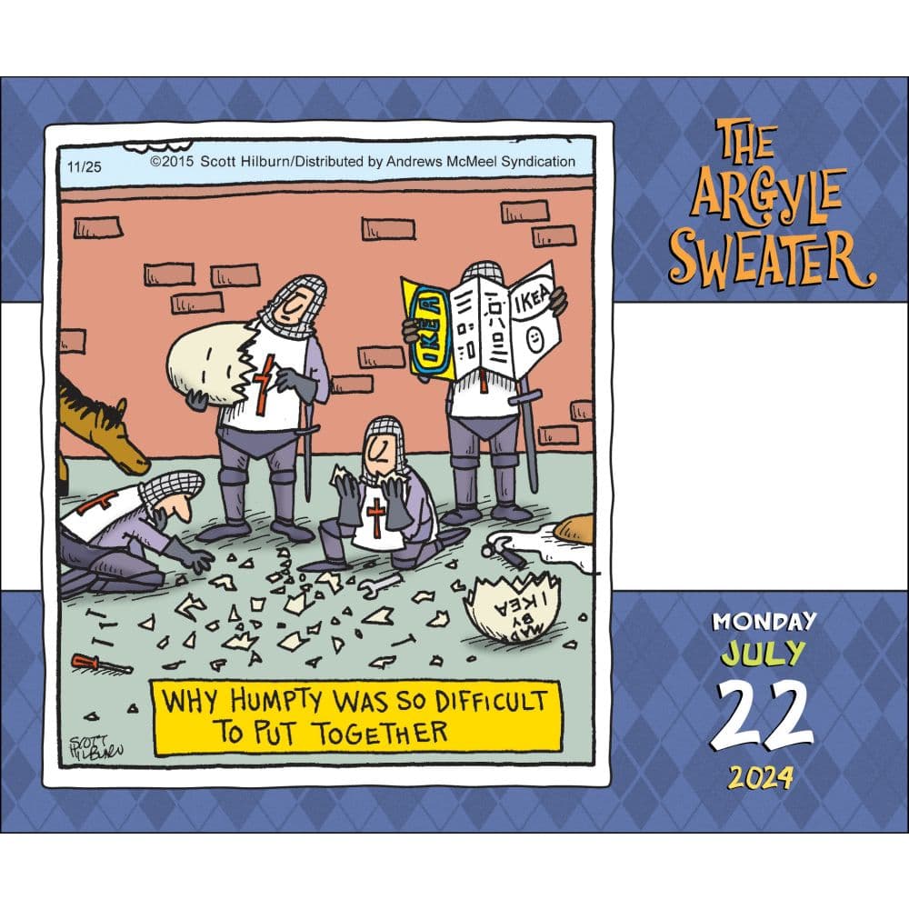 Argyle Sweater 2024 Desk Calendar