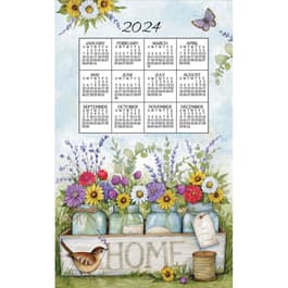 Home Floral 2024 Kitchen Towel Calendar