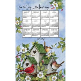 Birdhouses 2024 Kitchen Towel Calendar