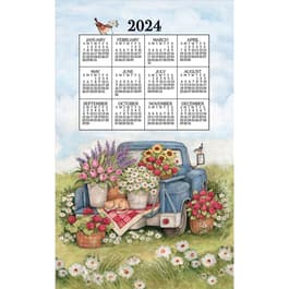 Flower Truck 2024 Kitchen Towel Calendar