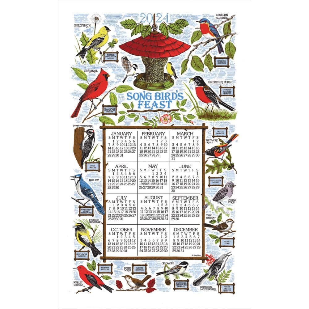 Songbird Feast 2024 Towel Calendar