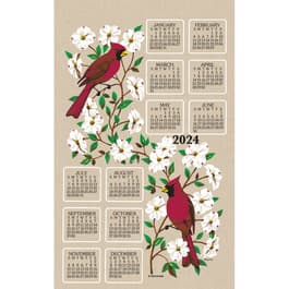 Dogwood And Cardinal 2024 Kitchen Towel Calendar